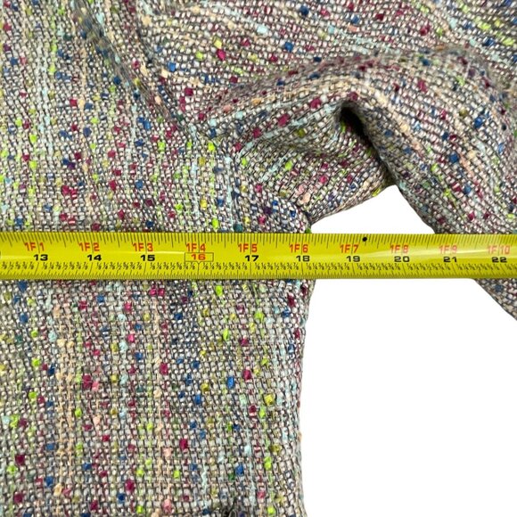 Willi Smith Womens Tweed  Blazer Size 6 Multicolor Colorful Raw Hem Office Caree - Picture 6 of 12